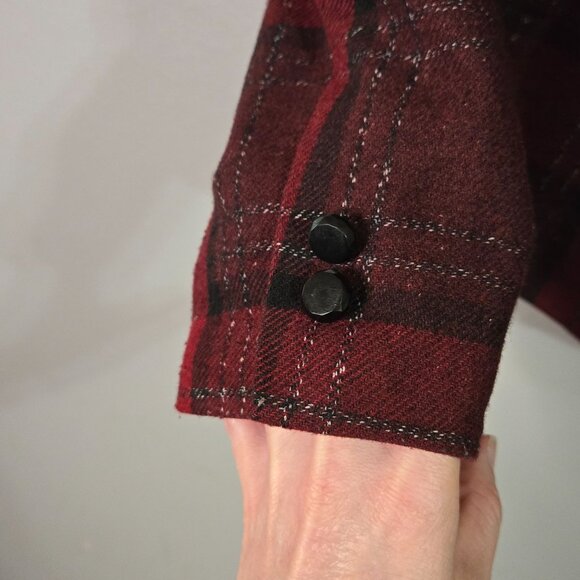 Vintage Womens 12 Tartan Plaid Blazer Wool Blend Holidays Old Money Preppy Acade - Picture 9 of 9